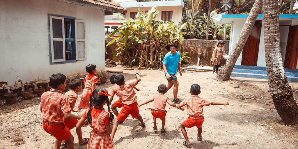 Christmas volunteering in India.